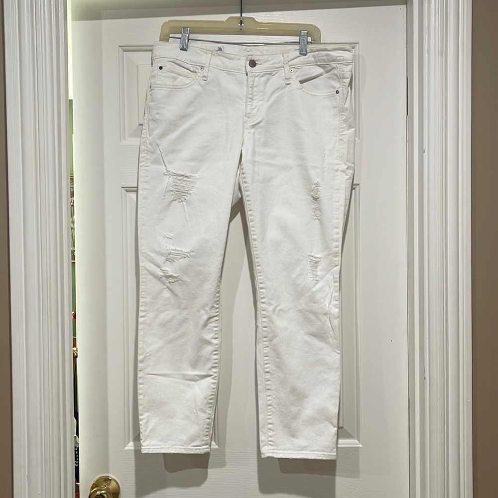 White distressed jeans from Gap